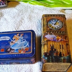 Two Vintage Collectible Disney Tins